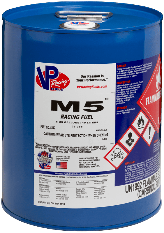 VP Racing Fuels – M5 – 5 Gal. Methanol Race Fuel