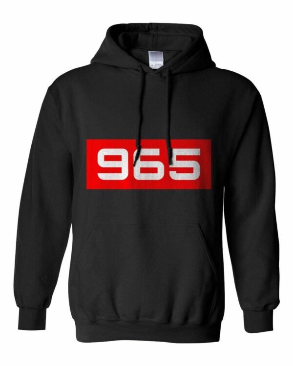 Drag 965 Black Hoodie With 965 Logo