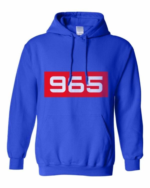 Drag 965 Blue Hoodie With 965 Logo