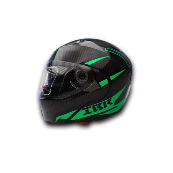 IBK Helmet - IBK-105 - Black with Green Helmet